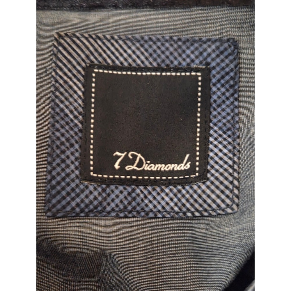 7Diamonds long sleeved shirt Men's size XXL Button up Flip Cuff Contrast Multi - Picture 5 of 9